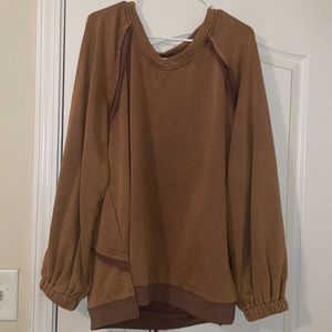 brown sweater size large worn once